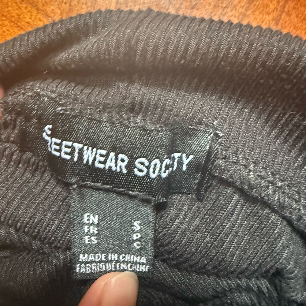 Streetwear Society Black Ribbed Sweater